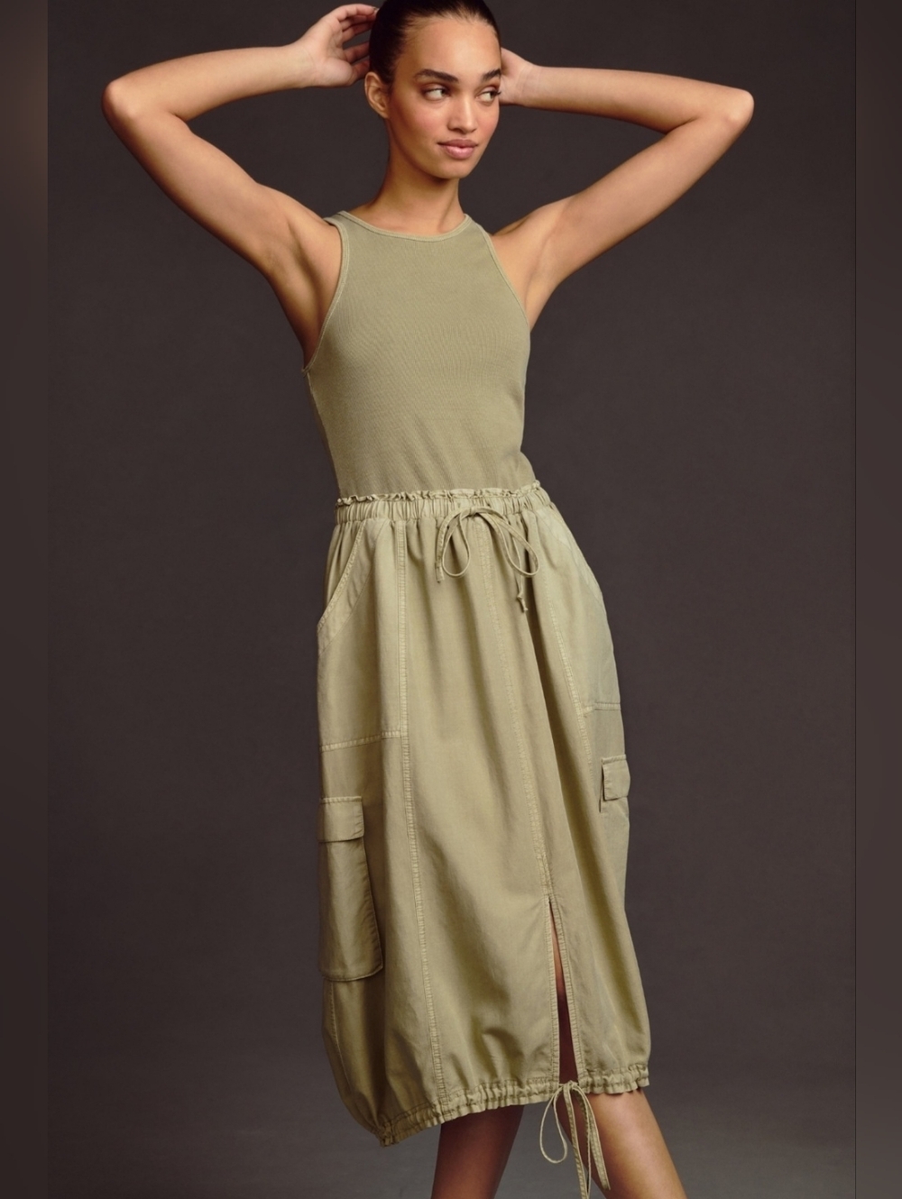 Anthropologie Daily Practice Twofer‎ Be Bold Racerback Dress Size Medium